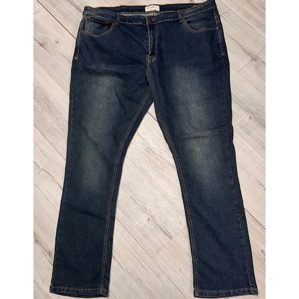 Smith Mills Denim Jeans Men's Size 44x32 Straight Leg Blue Stretch
